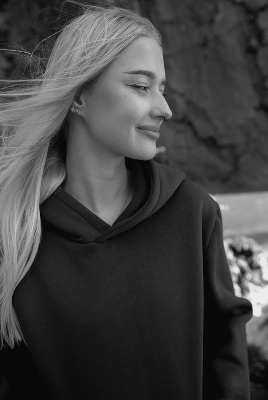 Oversized Graphite Hoodie