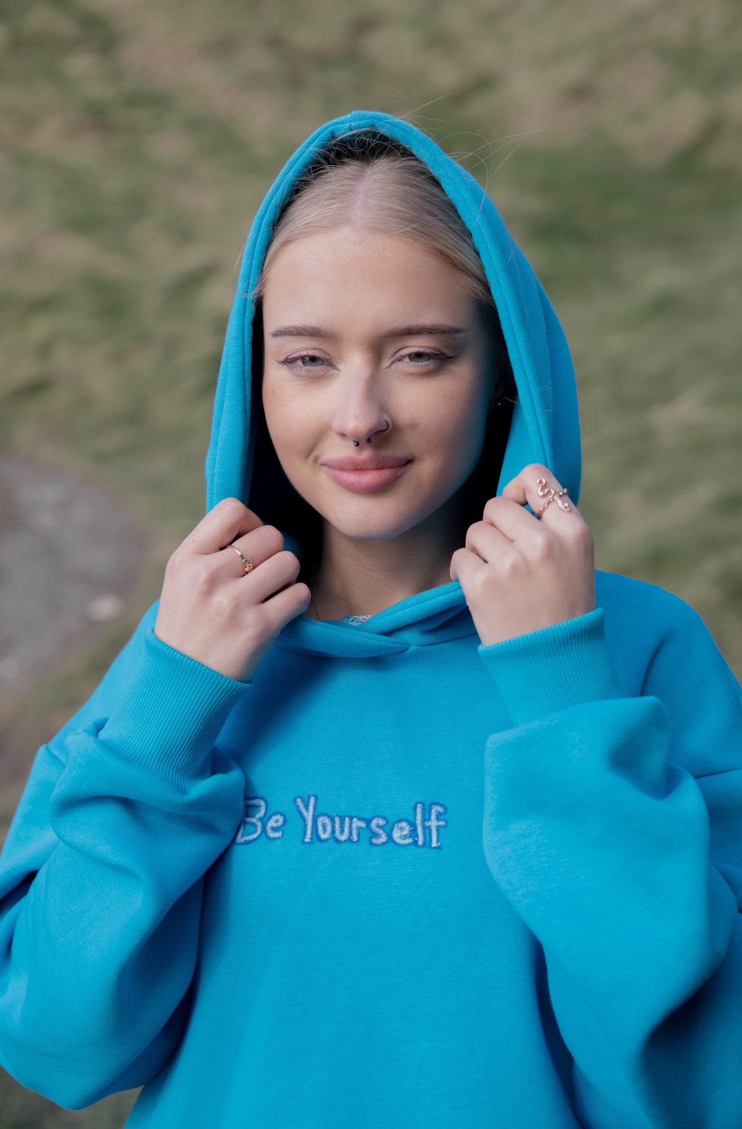 Bright Blue Long Hoodie