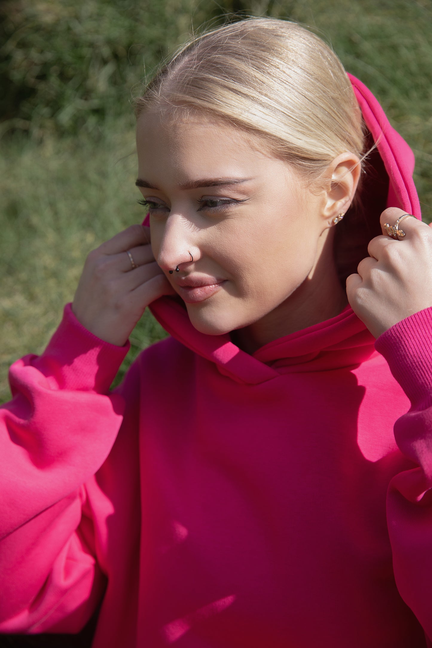 Hot Pink Long Hoodie