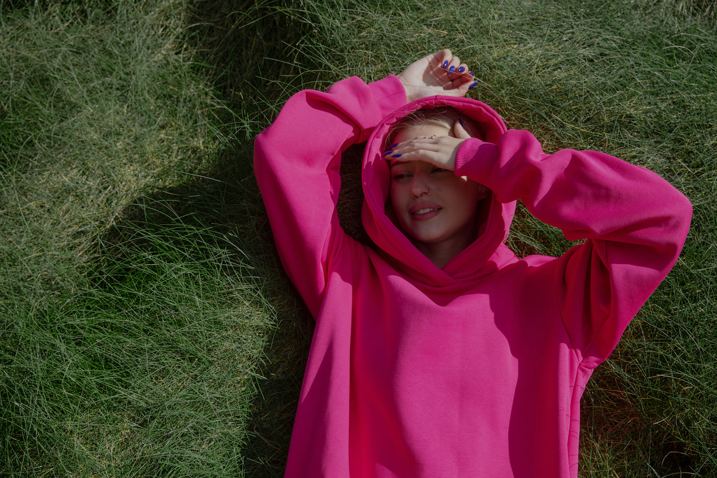 Hot Pink Long Hoodie