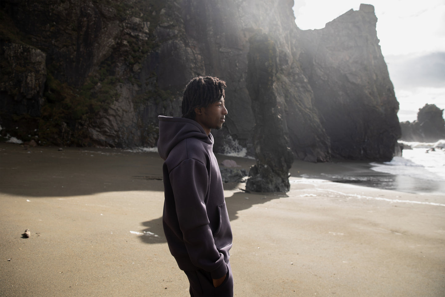 Oversized Graphite Hoodie