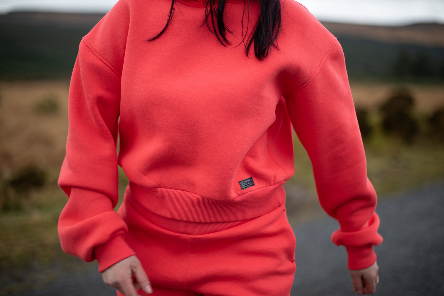 Oversized Short Coral Hoodie