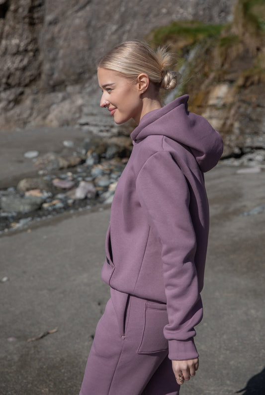 Oversized Mauve Hoodie