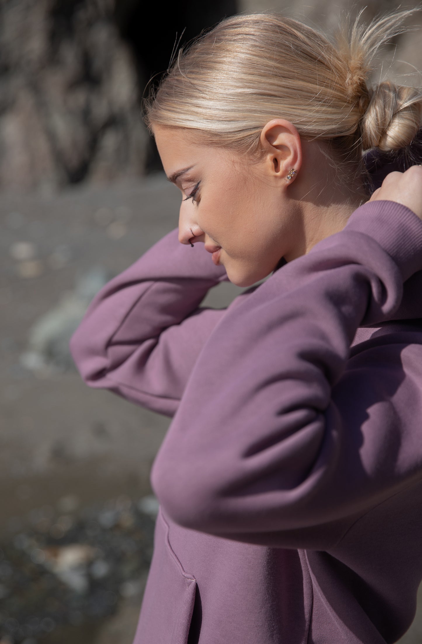 Oversized Mauve Hoodie