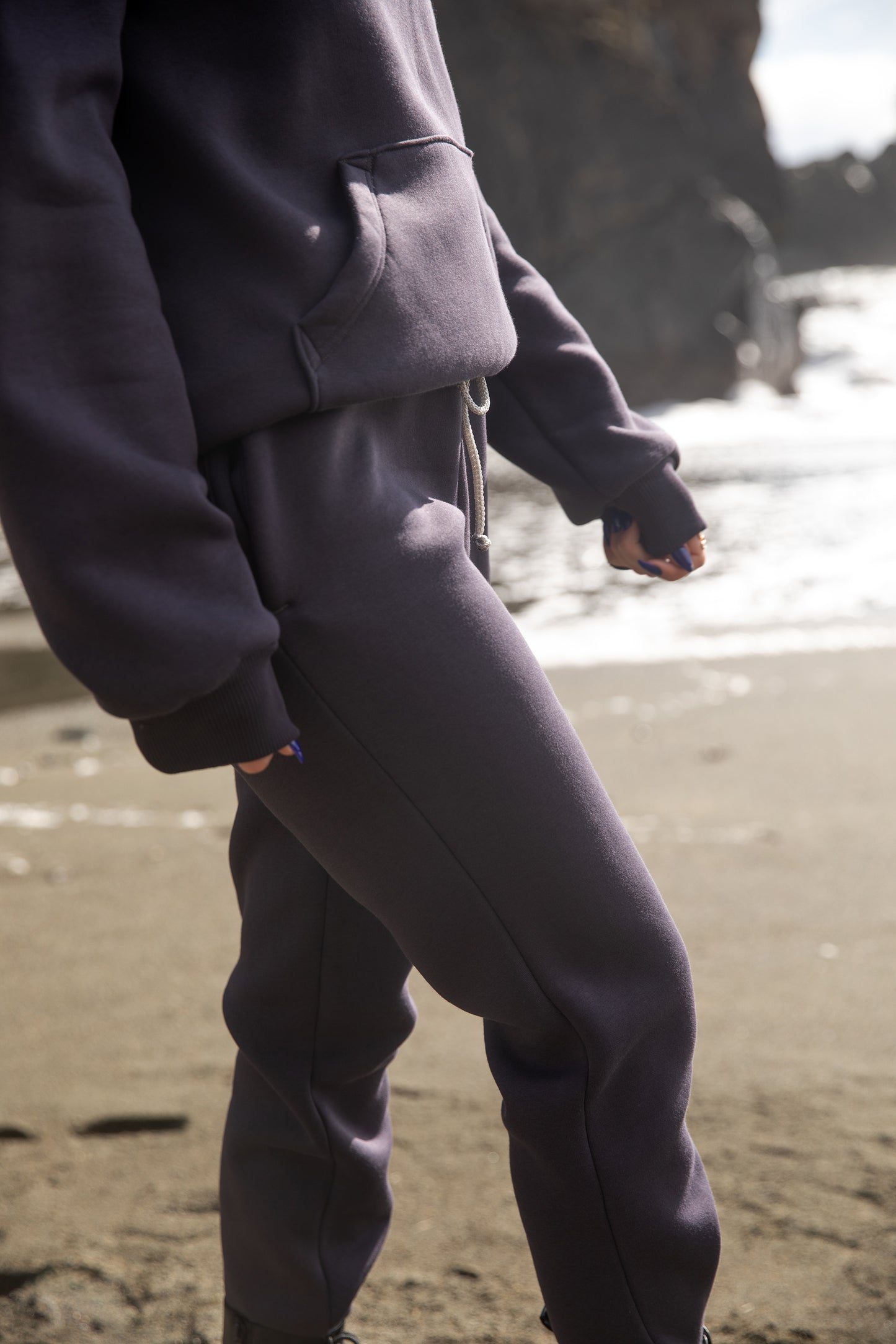 Oversized Graphite Hoodie