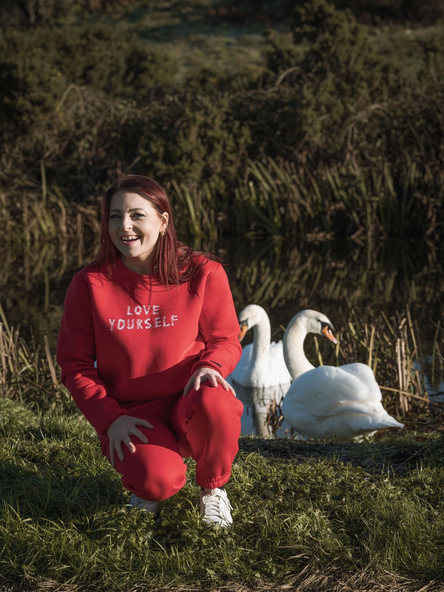 Red Sweatshirt “Love yourself”