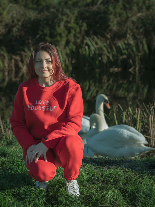 Red Sweatshirt “Love yourself”
