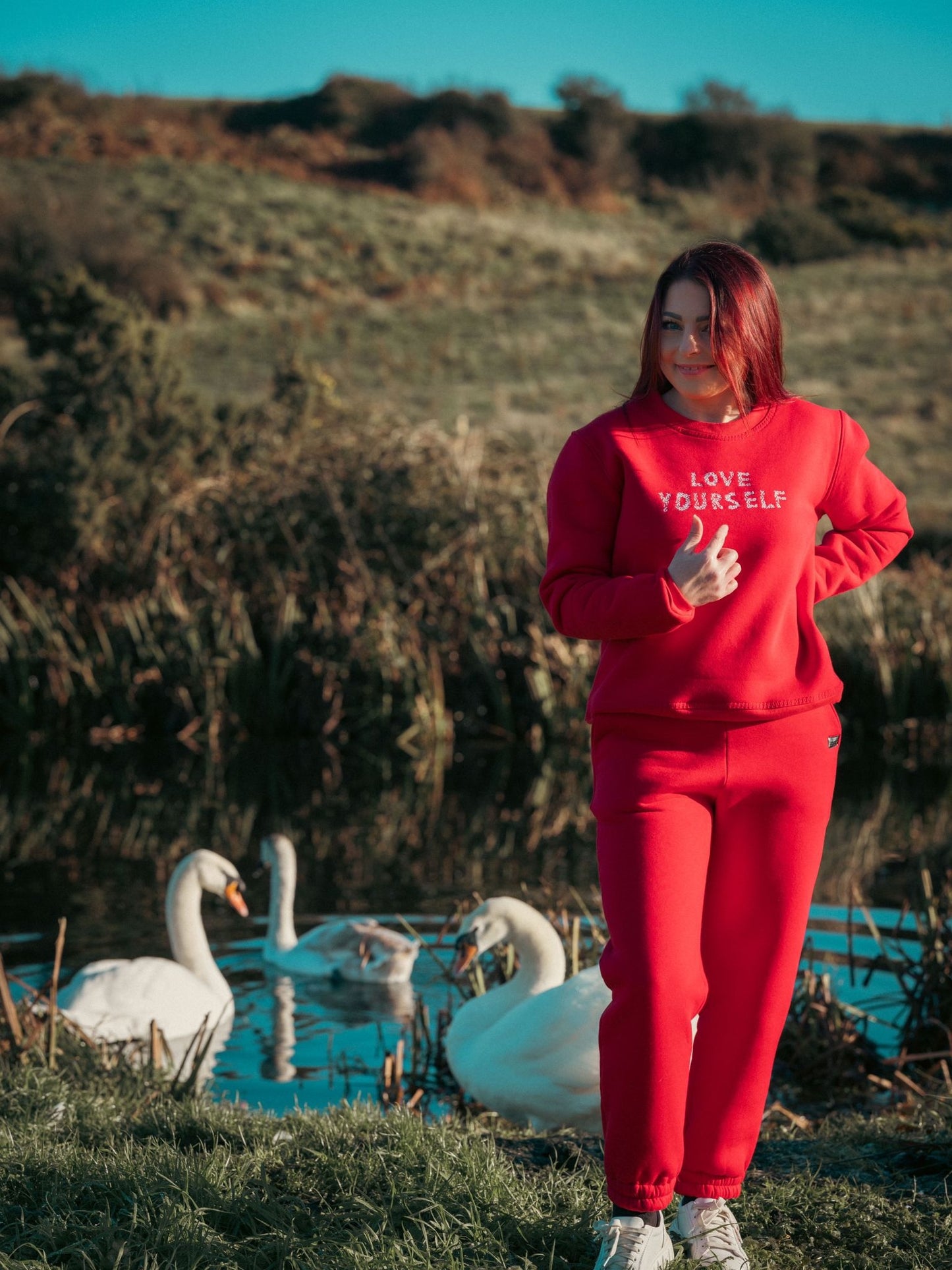 Red Sweatshirt “Love yourself”