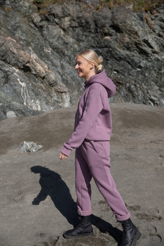 Oversized Mauve Hoodie