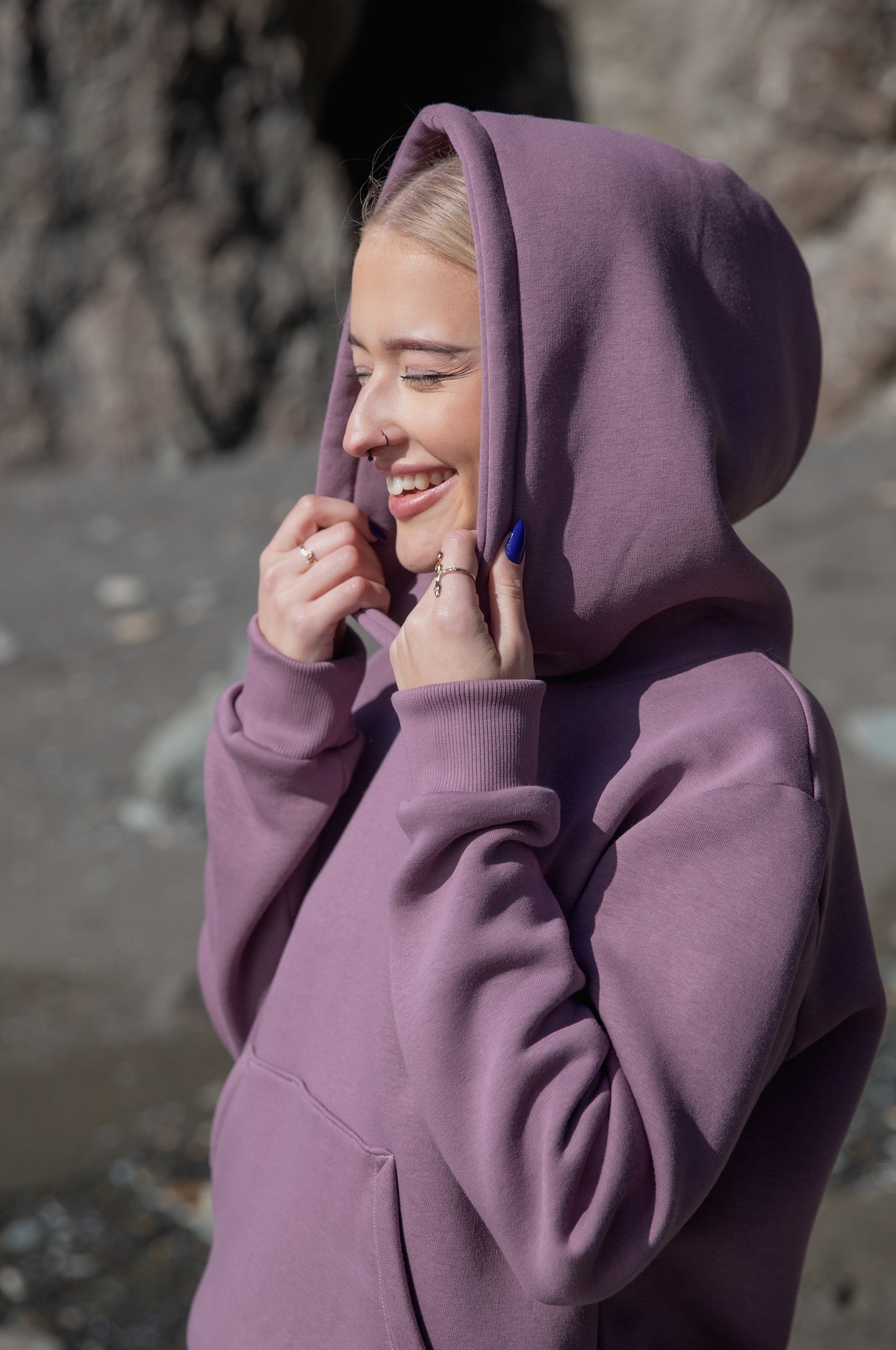 Oversized Mauve Hoodie