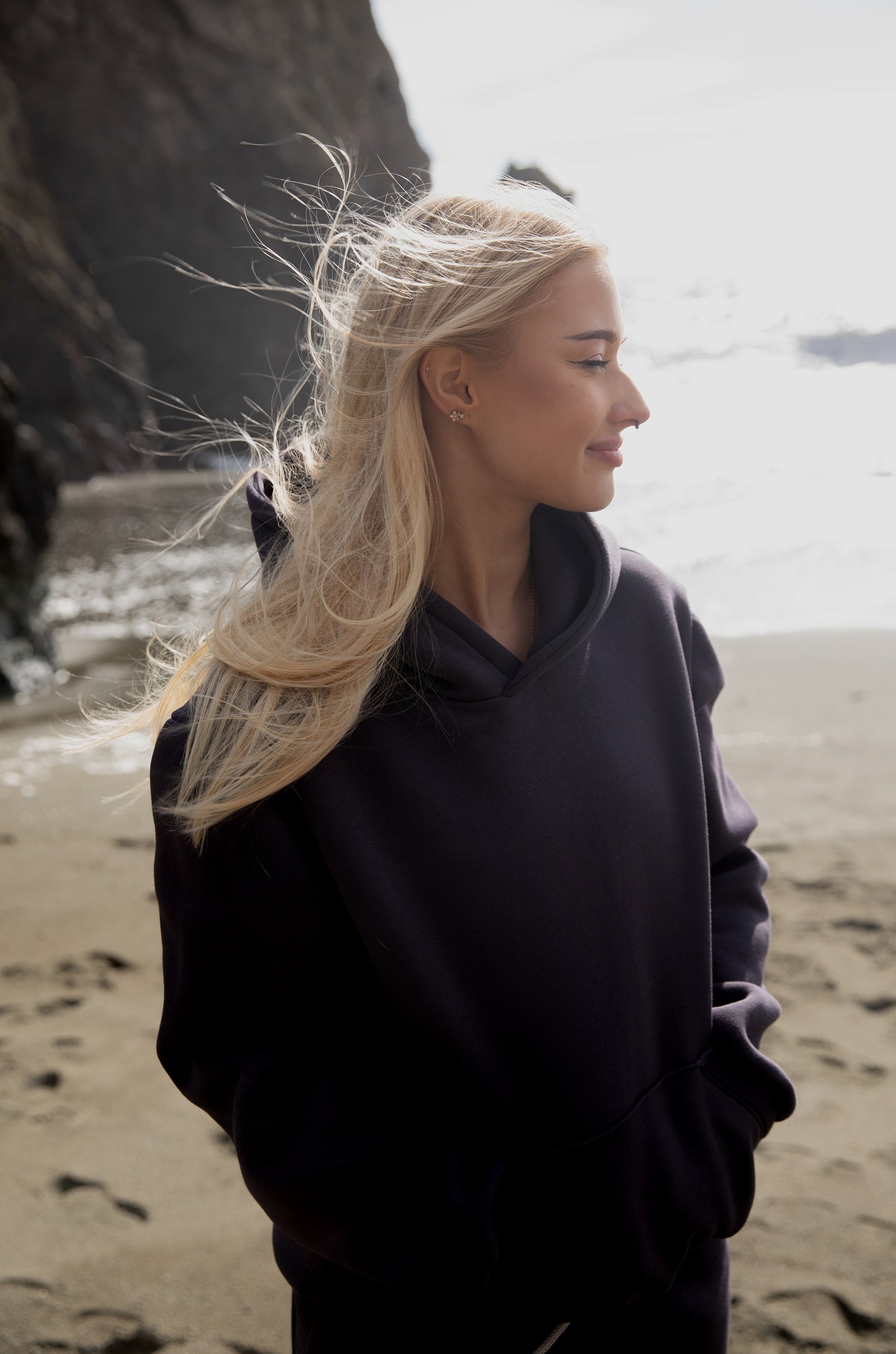 Oversized Graphite Hoodie