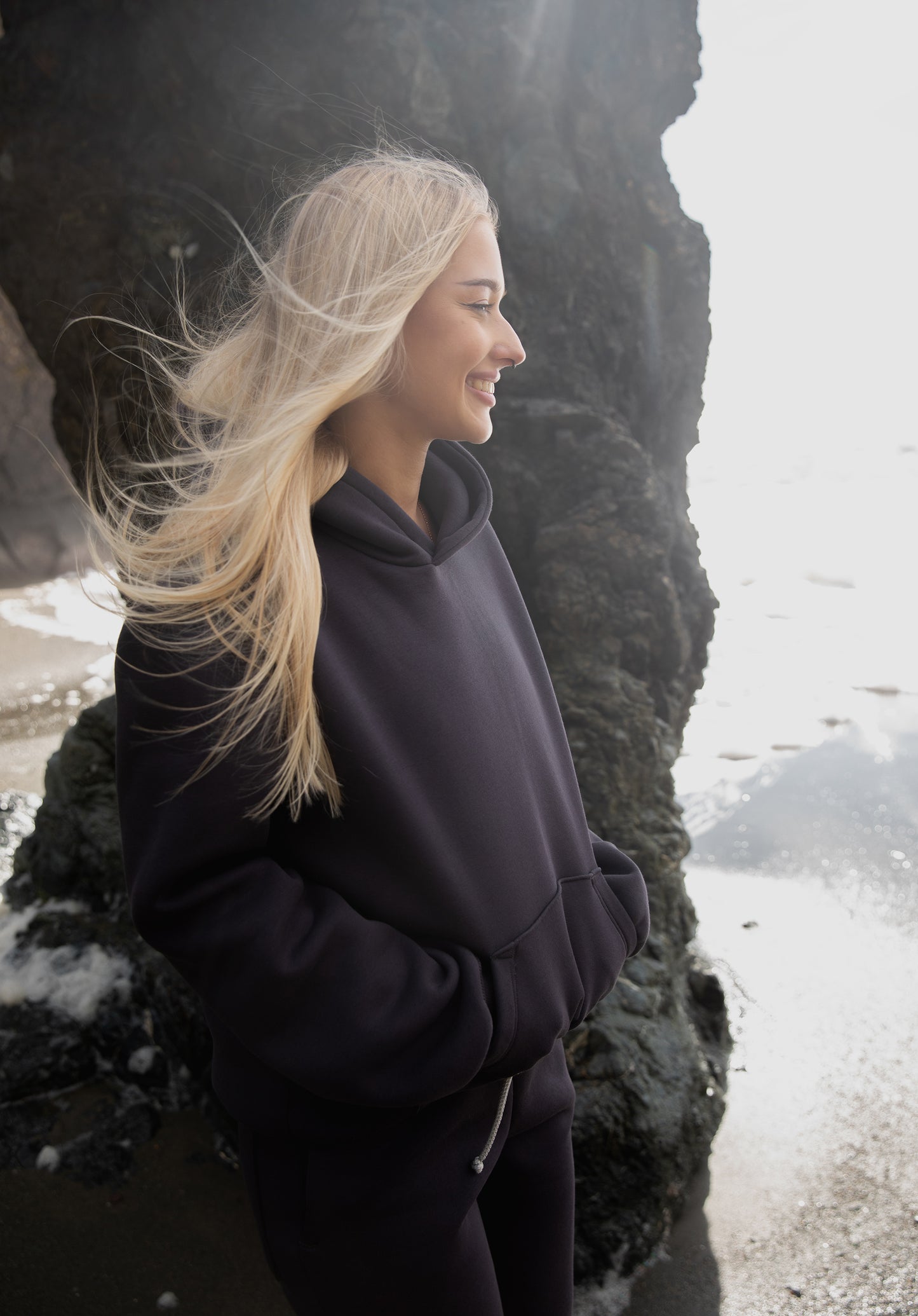 Oversized Graphite Hoodie